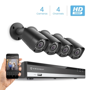 4CH 1080P Full-HD Security Camera System – 4x Outdoor Bullet Cameras | Reliable Surveillance Kit**